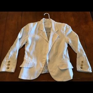White linen blazer